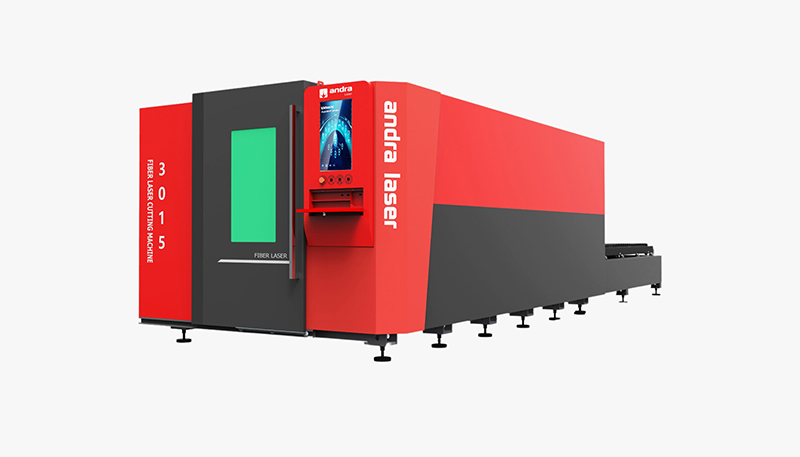 Máquina de corte a laser chapa cabinada e mesa dupla AD3015F